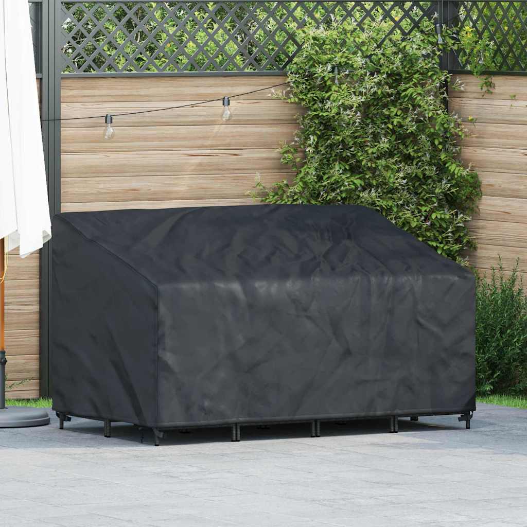 Garden Bench Cover Black 160 x 100 x 61 / 89 cm 420D fabric